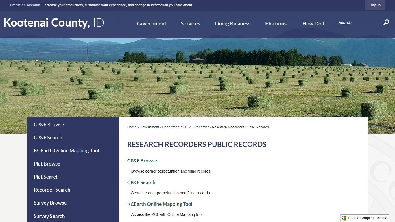 Research Recorders Public Records | Kootenai County, ID
